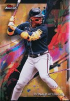 2024 Topps Finest #14 Ronald Acuna Jr. Gold Refractor Baseball Card