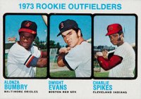1973 Topps #614 Rookie Outfielders Baseball Card