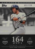 2007 Topps Moments & Milestones  #83 Derek Jeter 164 Hits Baseball Card