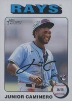 2024 Topps Heritage #267 Junior Caminero White Border Baseball Card