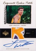 2003 Upper Deck Exquisite Collection #51 Luke Walton Autograph Patch-Gold Basketball Card