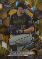 2023 Bowman's Best Top Prospects #TP22 Paul Skenes Gold Lava Baseball Card