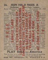 1939 Play Ball #26 Joe DiMaggio Sample Baseball Card