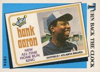 1989 Topps #663 Hank Aaron Turn Back the Clock Baseball Card