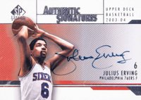 2003 SP Signature Authentic Signature #AS-JE Julius Erving Basketball Card