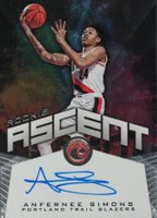 2018 Panini Chronicles Rookie Ascent Autographs #ASM Anfernee Simons Basketball Card