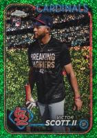2024 Topps Chrome Update #USC48 Victor Scott II SP-Green Speckle Baseball Card