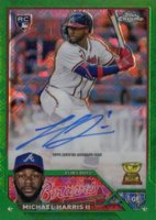 2023 Topps Chrome Logofractor Edition Refractor Chrome Autograph #RCAMH Michael Harris II Green Baseball Card