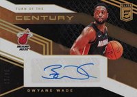 2019 Panini Donruss Elite Turn of the Century Signatures #DWD Dwyane Wade Gold Basketball Card