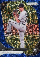 2020 Panini Prizm #40 Zac Gallen Blue Donut Circles Prizm Baseball Card