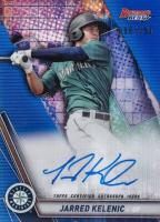 2019 Bowman's Best Best of 2019 Autographs #B19JK Jarred Kelenic Blue Refractor Baseball Card