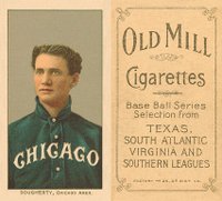 1909 White Borders Old Mill #143 Patsy Dougherty Portrait Baseball Card