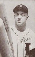 1947 Exhibits 1947-66 # Al Kaline Portrait w/Two Bats Baseball Card