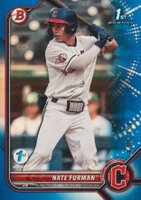 2022 Bowman Draft 1st Edition #182 Nate Furman Blue Foil Baseball Card