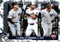 2025 Topps #79 Aaron Judge/Anthony Santander/Juan Soto Diamante Foil Baseball Card