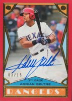 2018 Topps Brooklyn Collection Autographs #BC2AB Adrian Beltre Red Baseball Card
