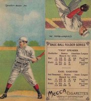 1911 Mecca Double Folders # Gardner/Speaker Baseball Card