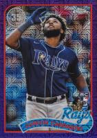 2024 Topps Silver Pack 1989 Chrome Promo #63 Junior Caminero Series 2-Purple Refractor Baseball Card