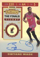 2019 Panini Contenders Veteran Ticket Autograph #DWD Dwyane Wade The Finals Basketball Card