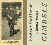 1916 Gimbels #149 Dick Rudolph Baseball Card