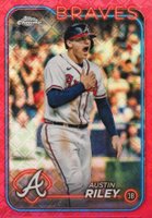 2024 Topps Chrome Logofractor Edition #84 Austin Riley Red Refractor Baseball Card
