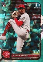 2022 Bowman Chrome Sapphire Edition #95 Hunter Greene Aqua Baseball Card
