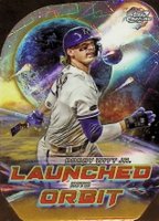 2023 Topps Cosmic Chrome Launched Into Orbit #7 Bobby Witt Jr. Gold Interstellar Baseball Card