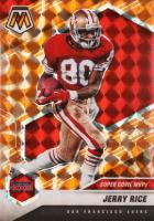 2021 Panini Mosaic #295 Jerry Rice Reactive Orange Football Card