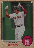 2017 Topps Heritage  #428 Mookie Betts Action Baseball Card