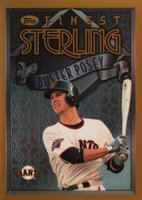 2014 Finest Sterling #TS-BP Buster Posey Gold Refractor Baseball Card