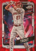 2024 Topps Chrome Cosmic #35 Mike Trout Red Flare Baseball Card