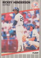 1989 Fleer #254 Rickey Henderson Baseball Card