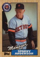 1987 Topps Tiffany #218 Sparky Anderson Baseball Card