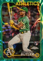 2024 Topps Chrome #5 Lawrence Butler Aqua Lava Refractor Baseball Card