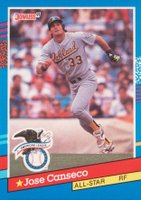 1991 Donruss #50 Jose Canseco A's in Stat Line Baseball Card