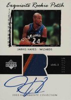 2003 Upper Deck Exquisite Collection #73 Jarvis Hayes Autograph Patch Basketball Card