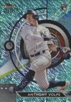 2023 Topps Finest #26 Anthony Volpe Aqua Shimmer Baseball Card