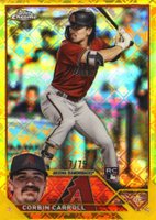 2023 Topps Chrome Logofractor Edition #95 Corbin Carroll Yellow Refractor Baseball Card