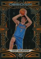 2022 Panini Obsidian #157 Chet Holmgren Electric Etch Orange Basketball Card