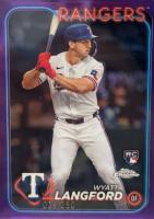 2024 Topps Chrome #122 Wyatt Langford Purple Refractor Baseball Card