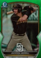 2023 Bowman Draft #BDC157 Jackson Merrill Chrome-Green Baseball Card