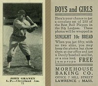 1916 Morehouse Baking #71 John Graney Baseball Card