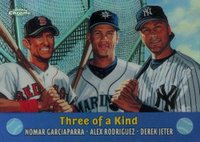 2000 Topps Chrome Combos #TC5 Alex Rodriguez/Derek Jeter/Nomar Garciaparra Refractor Baseball Card
