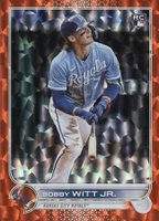 2022 Topps Update #US100 Bobby Witt Jr. Orange Foil Baseball Card
