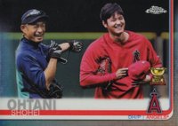 2019 Topps Chrome #1 Shohei Ohtani With Ichiro-Refractor Baseball Card