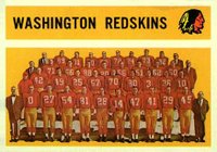 1960 Topps #132 Washington Redskins Team Football Card