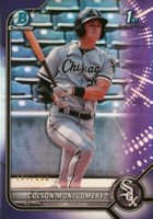 2022 Bowman Chrome Prospects #BCP71 Colson Montgomery Purple Refractor Baseball Card