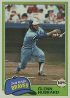 1981 Topps #247 Glenn Hubbard Double print Baseball Card