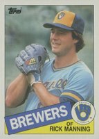 1985 Topps #603 Rick Manning Baseball Card