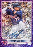 2022 Topps Chrome Rookie Autographs #RARL Royce Lewis Purple Speckle Refractor Baseball Card